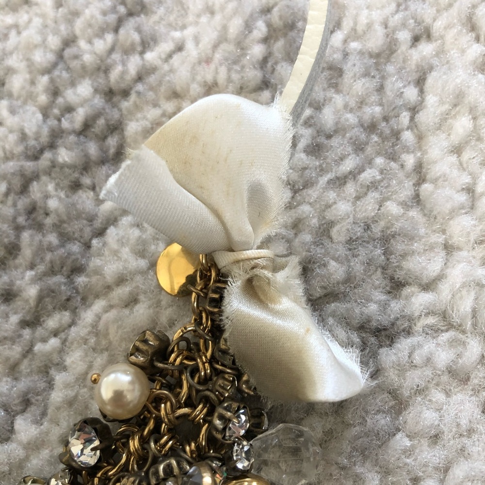 RARE J.CREW Pearl & Diamond bib Statement Necklace - Picture 4 of 7